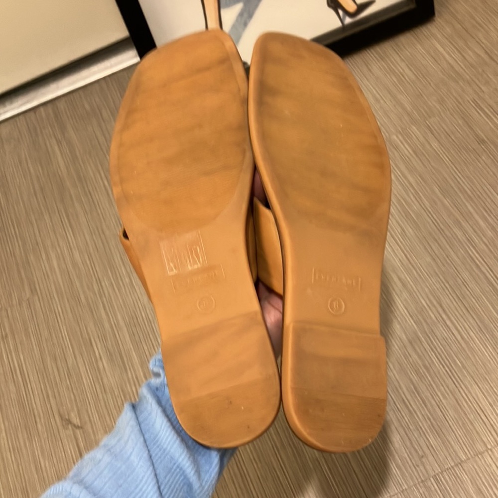 Everlane The Day Post Leather Sandal Tan Brown color Size 6 - Picture 12 of 12